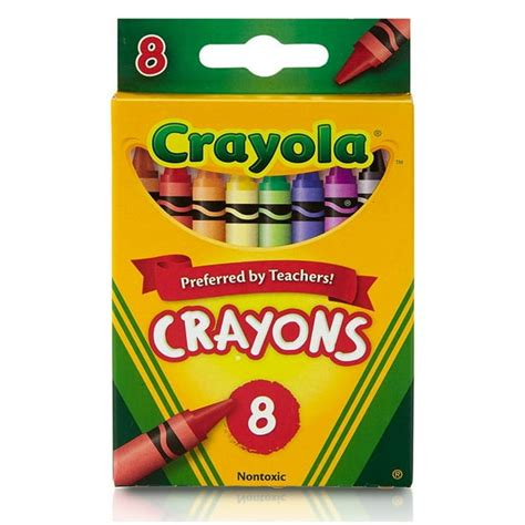 Crayola Regular Size Crayons 8 Colors Per Box Set Of 24 Boxes