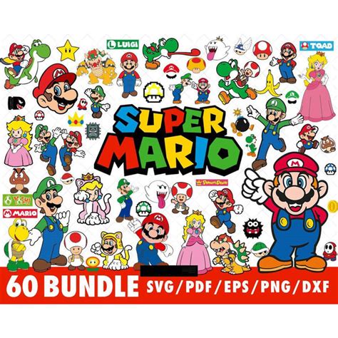 Super Mario Bundle Svg Files For Cricut Silhouette Super M Inspire Uplift