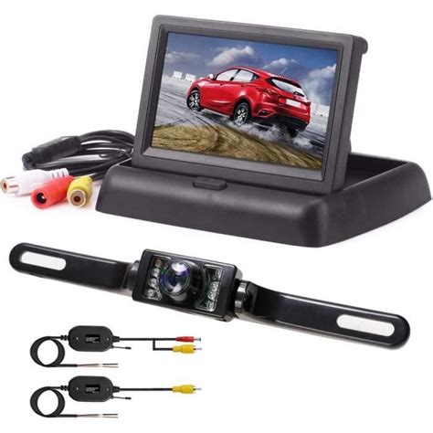 Lcd Moniteur R Troviseur Pliable Cam Ra De Recul Sans Fil Vision