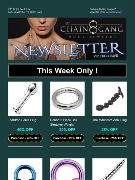 Body Jewelry By The Chain Gang Finally On Sale Milled