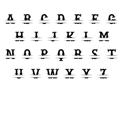 Free Split Letters Svg Topfreedesigns Cricut Monogram 57 Off