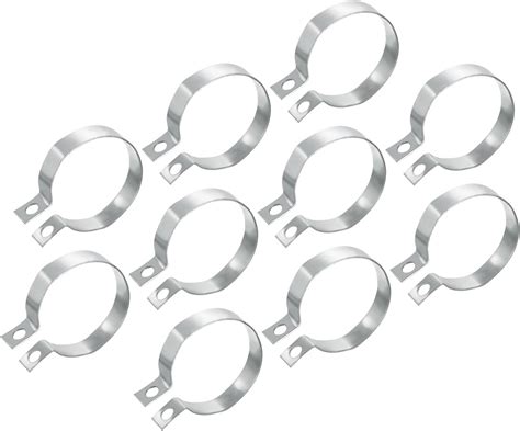 Uxcell 10Pcs Split Ring Hanger Pipe Strap Fit 2 1 2 63mm Metal Pipe