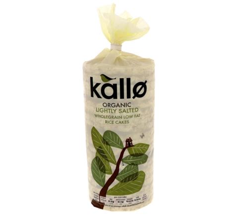 Kallo Organic Lightly Salted Wholegrain Low Fat Rice Cakes 130g