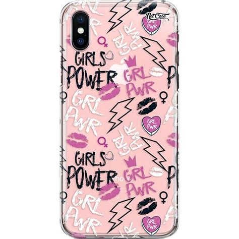 Capa Silicone NetCase Transparente GRL PWR Girls Power Street Case