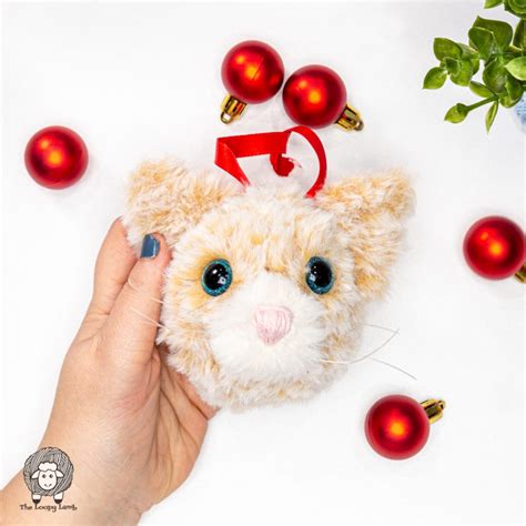 Cat Crochet Christmas Tree Ornament Free Pattern