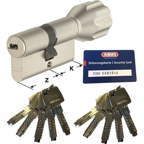 ABUS ECK550NP profilé ECK660NP Z35 K45mm Cylindre à bouton Cylindre de