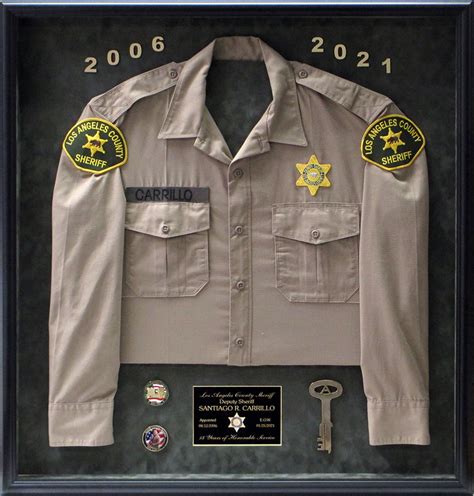 Sheriff Career Showcase Shadowbox and Framing Presentations