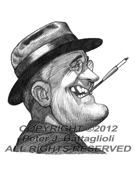 FDR Franklin D. Roosevelt Caricature Limited Edition Art Print by ...