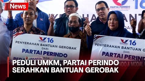 Peduli UMKM Partai Perindo Salurkan Gerobak Perindo Dan Modal Usaha