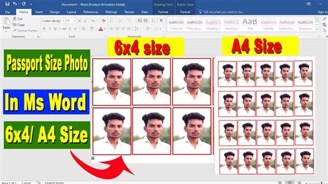 Passport Size Photo In Ms Word How To Make Passport Size Photo In Ms Word Passport Size