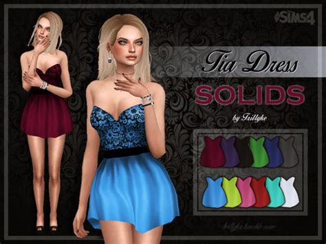 The Sims Resource Trillyke Tia Dress Solids Mesh Needed