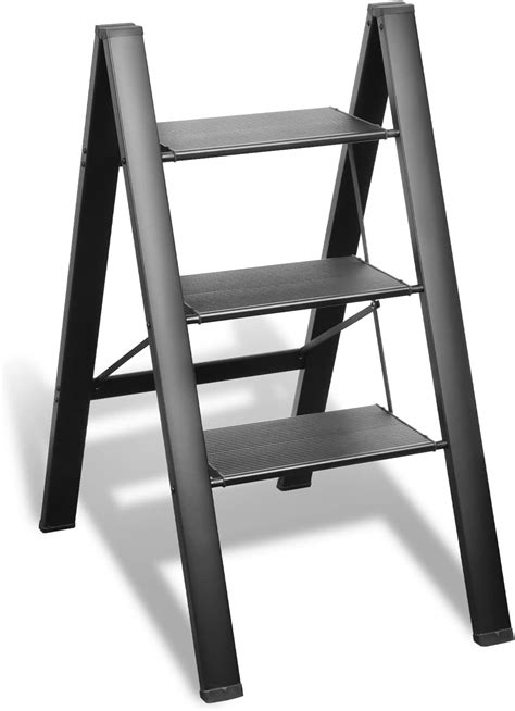 AKARY 5 Step Ladder Aluminum With Drying Rack Lightweight Folding