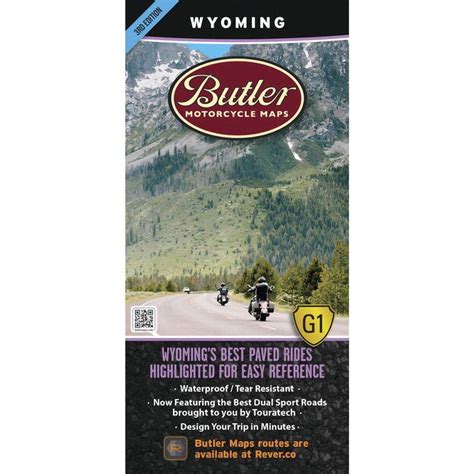 Wyoming Motorcycle Map Butler Motorcycle Maps Butler Maps Amazon