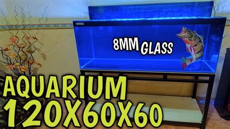 Pembuatan Aquarium Ukuran 120x60x60 Tebal Kaca 8mm Youtube