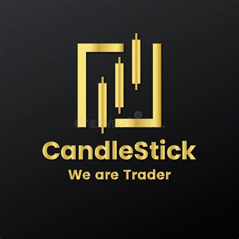 Logo Candlestick Trading Chart Analyzing In Forex Stock Vector