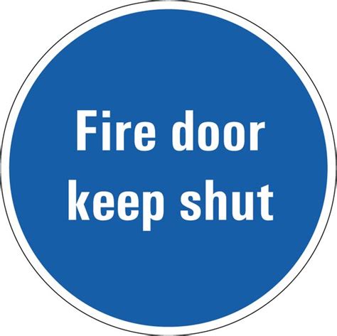 Fire Door Keep Shut Sticker 200 Mm Bol