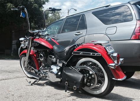 Harley Davidson Flstn Softail Deluxe Red Black St Louis