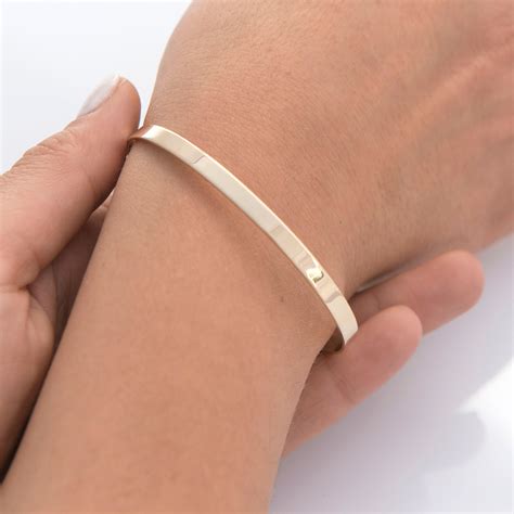 Plain Solid Gold Bracelet Gold Bangle Braceletsolid Gold Etsy