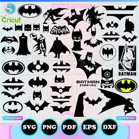 Batman Svg Bundle Superhero Batman Svg Png Silhouette Cricut