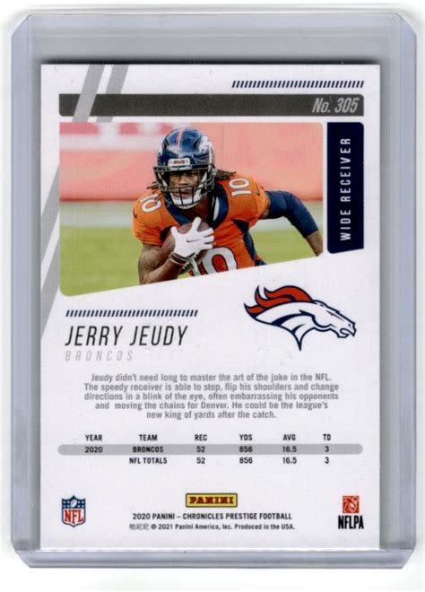 Panini Chronicles Prestige Jerry Jeudy Rc Denver Broncos