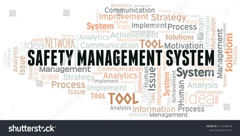 Safety Management System Typography Vector Word Stock Vector Royalty