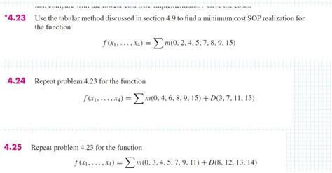 Solved *4.23 Use the tabular method discussed in section 4.9 | Chegg.com