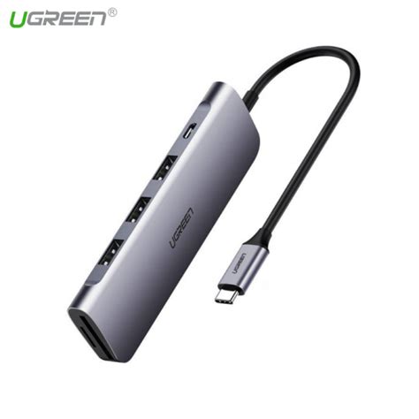 Bộ Chuyển Đổi USB Type C Sang HDMI USB 3 0 Đọc Thẻ SD TF Hỗ Trợ Sạc