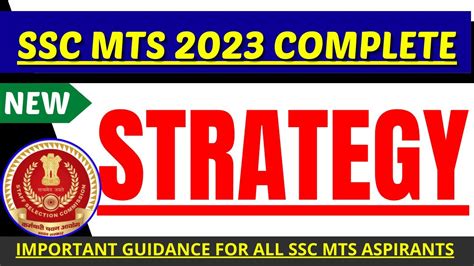 SSC MTS 2023 Strategy How To Crack SSC MTS 2023 In Remaining Days