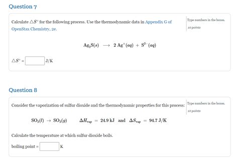 Solved Calculate S For The Following Process Use The Chegg