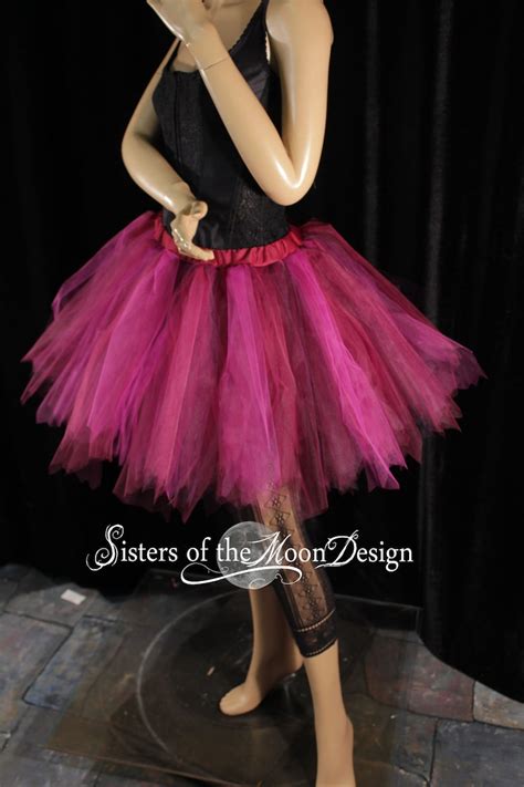 Dark Fairy Adult Tutu Short Tulle Skirt Burgundy Fuchsia Etsy