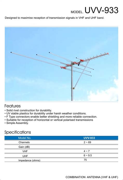 Nippon America High Uhf Vhf Outdoor Antenna Uvv Hsds Online