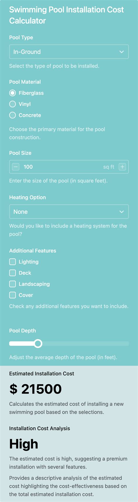 Swimming Pool Cost Calculator | Estimate Your Inground Pool ...