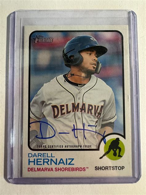 K Topps Heritage Minors Real One Auto Roadhz Darell