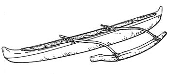 Free Canoe Clip Art Black And White Outline Sketch Coloring Page