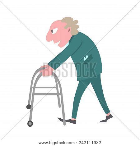 Old Man Walking Vector Photo Free Trial Bigstock