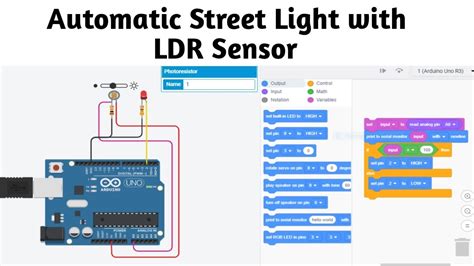 26 Automatic Street Light With Ldr At Tinkercad In English Block