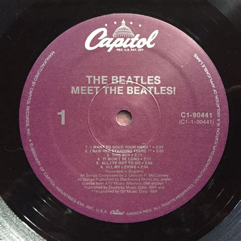 The Beatles Meet The Beatles Vinyl Us 1988 For Sale The