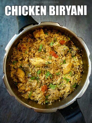 Pressure Cooker Chicken Biryani Tamil Nadu Style — Spiceindiaonline