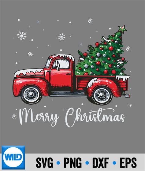 Christmas Svg Christmas Tree Red Truck Pajama Buffalo Plaid Truck Xmas