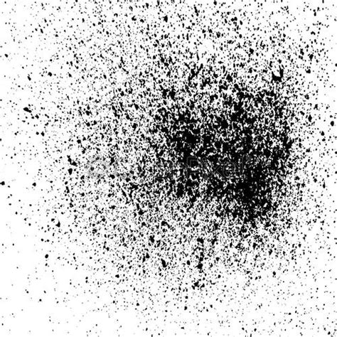 Black Ink Paint Splatter On White Background Spray Paint Abstract