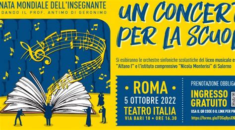 Un Concerto Per La Scuola Nella Giornata Mondiale Degli Insegnanti