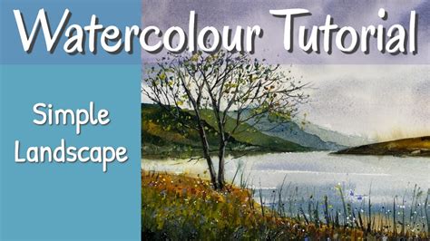 Simple Watercolour Landscape Painting - YouTube