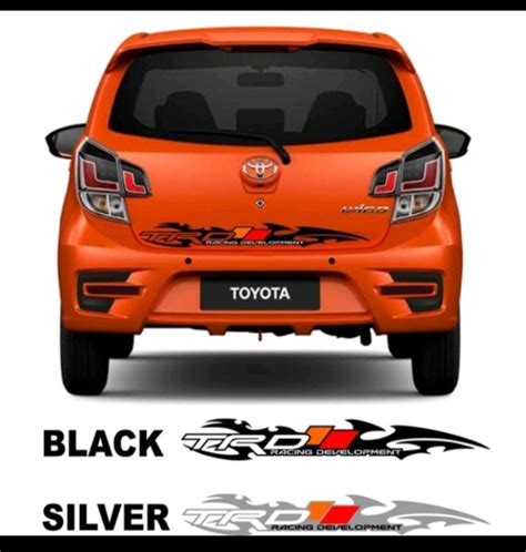 Toyota Wigo TRD Racing Development Sticker Design For Rear Door Lazada PH