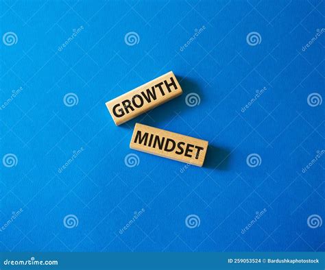 Growth Mindset Symbol Concept Word Growth Mindset On Wooden Blocks