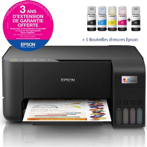 Epson Imprimante Jet DEncre Ecotank L3150 3En1 Noir Avec Wifi