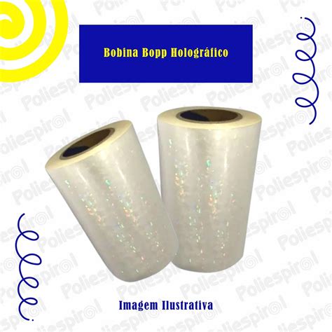 Bobina Bopp Holográfico Coração 27 micras Poliespiral Produtos