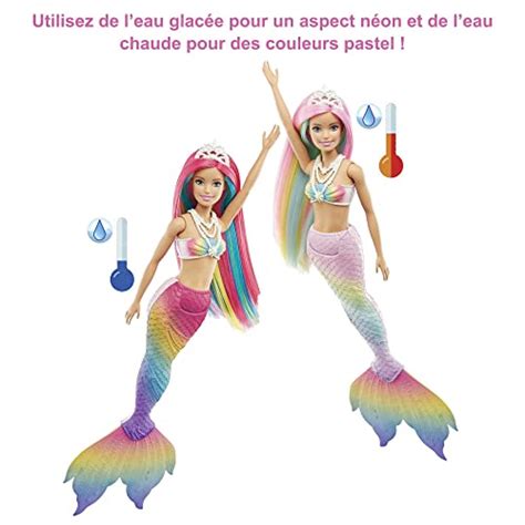 Barbie Dreamtopia Sirène Magique Arc En Ciel Poupée Sirène Changeant