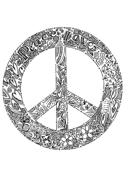 Peace Sign Coloring Sheet