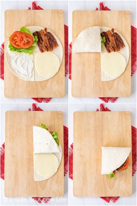 Blt Tortilla Wrap Hack Fold A Tortilla Around Bacon Lettuce And