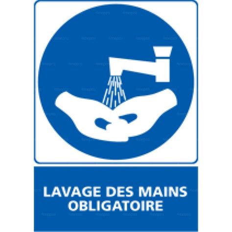 Panneau Vertical Lavage Des Mains Obligatoire